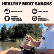 Healthy meat snacks - high protein, zero sugar, organic grass-fed beef