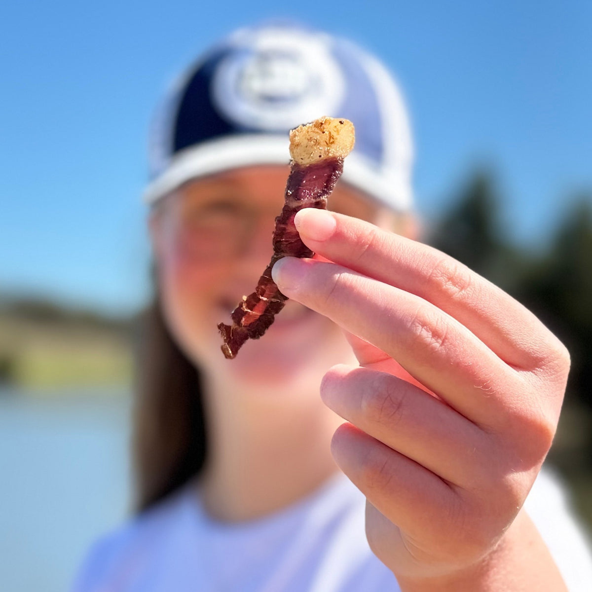 Barbell air dried steak biltong piece