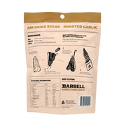 Roasted Garlic Biltong 200g bag back - ingredients and nutrition